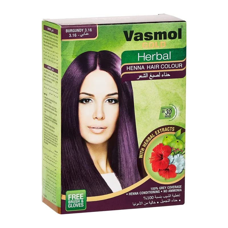Vasmol Gold Herbal Henna - Burgundy 6X10G