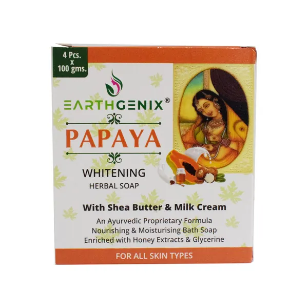 Earthgenix Papaya Whitening Herbal Soap 4 x100Gm