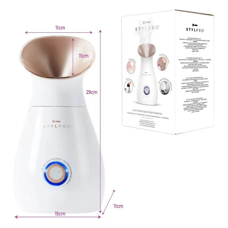 Stylpro 4-in1 Ionic Spa Facial Steamer Rose Gold - OCP20