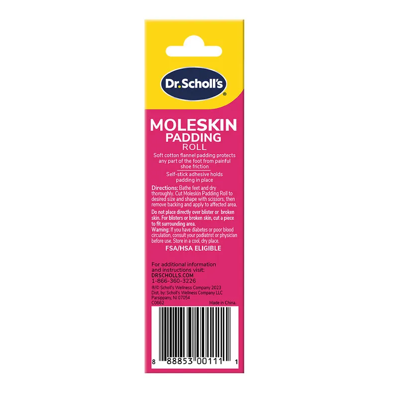 Dr.Scholl's Moleskin Plus Roll, 24" X 4 5/8"