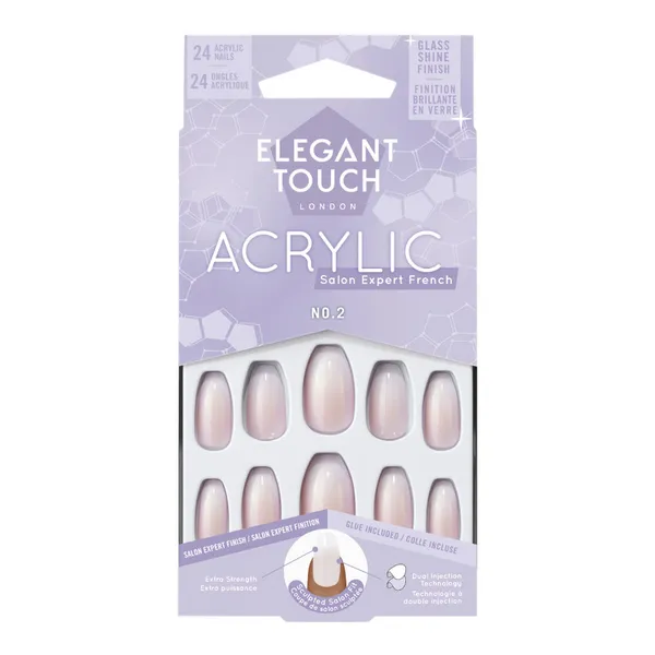 Elegant Touch French Acrylic No 2 Coffin