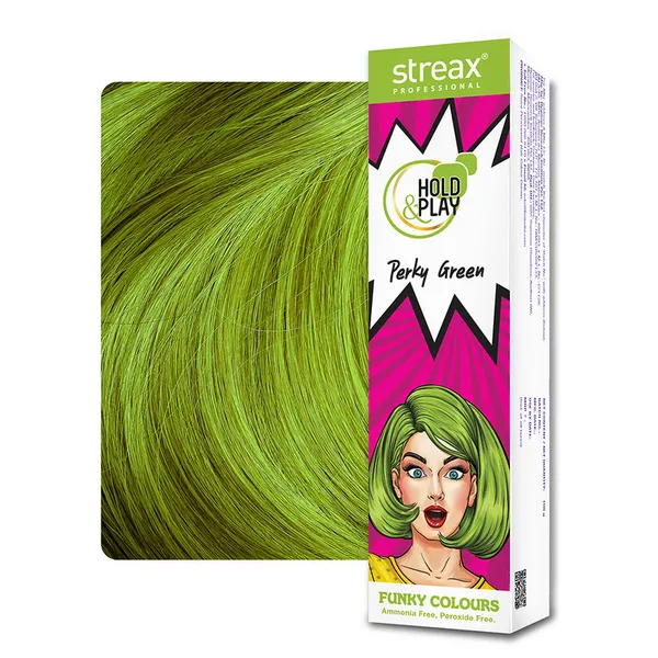 Streax Funky Clr Perky Green 100 G