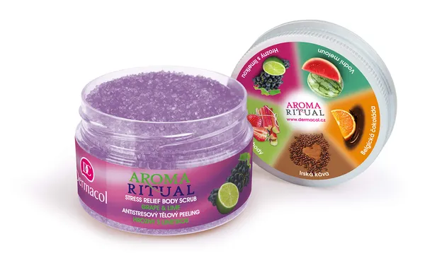 Dermacol Aroma Ritual Stress Relief Body Scrub - Grape and Lime 200gm