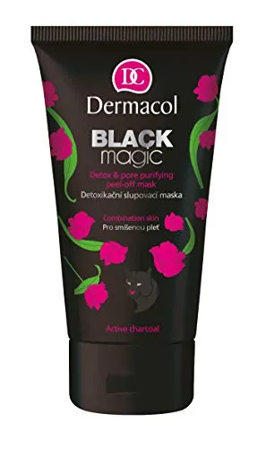 Dermacol Black Magic Detox & Pore Purifying Peel-off Mask with Activated Charcoal and Aloe Vera for Blackhead Removal