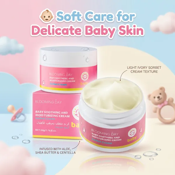 BLOOMING DAY Baby Soothing and Moisturizing Cream 50gm Sorbet Cream