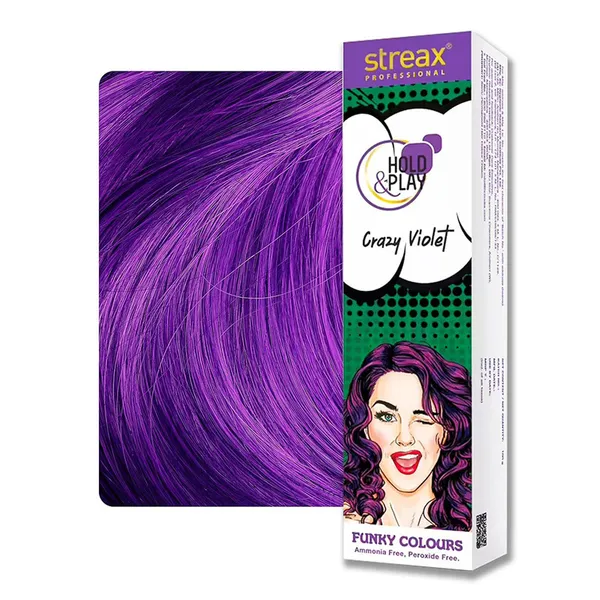 Streax Funky Clr Grazy Violet 100 G
