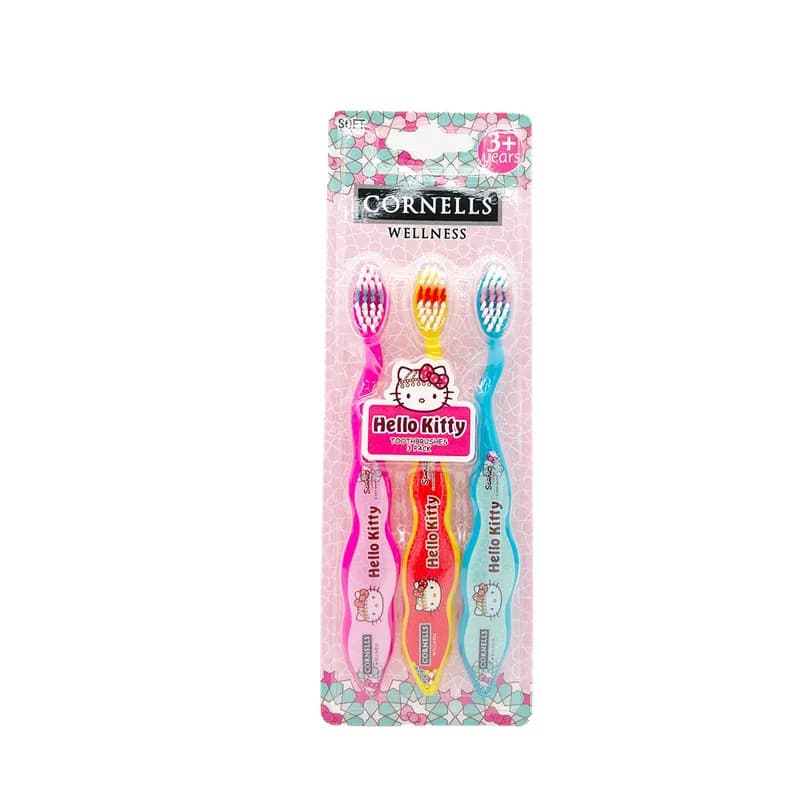 Cornells Hello Kitty 3pk Kids Toothbrush