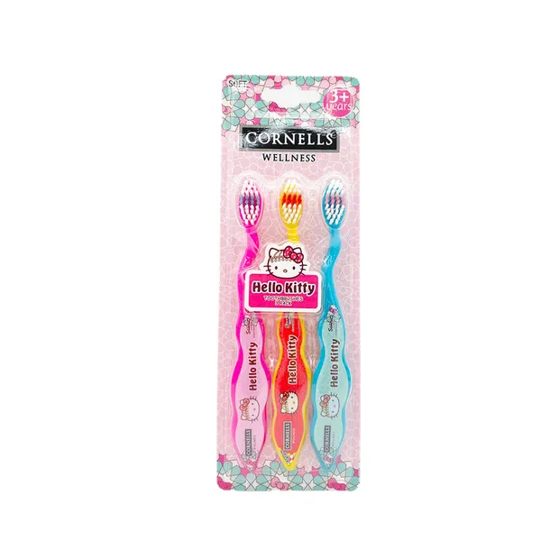 Cornells Hello Kitty 3pk Kids Toothbrush