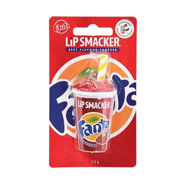 Lip Smacker Coca-Cola Cup Pot Balm - Fanta Strawberry 7.4G Blister New