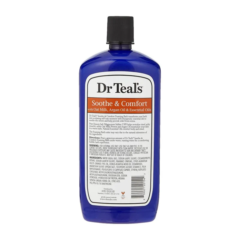 Dr Teal's Foaming Bath with Epsom Salt Oat Milk & Argan Oil 1000Ml