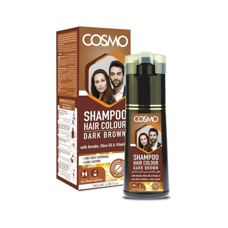 Cosmo Shampoo Hair Colour Dark Brown 180ml