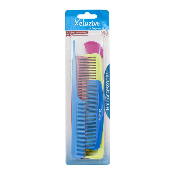 Xcluzive Styling Combs Family Pack 6 Pcs