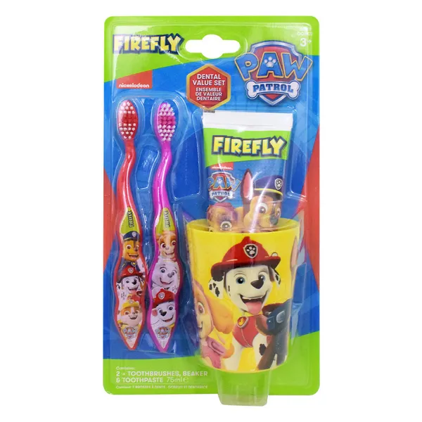 Firefly Paw Patrol 2 Toothbrushes, Beaker & Toothpaste
