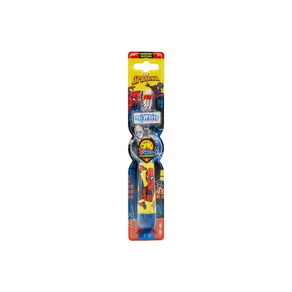 Mr.White Spiderman Flashing Toothbrush