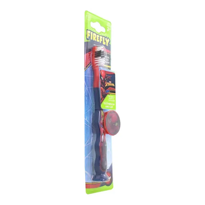 Firefly Marvel - Spiderman Sclpted Toothbrush & Cap New