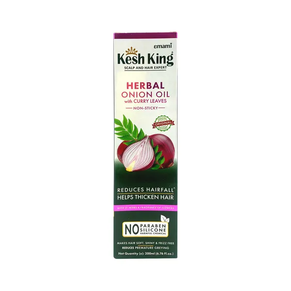 Kesh King Scalp and Hair Expert Onion Oil with Curry Leaves 200Ml