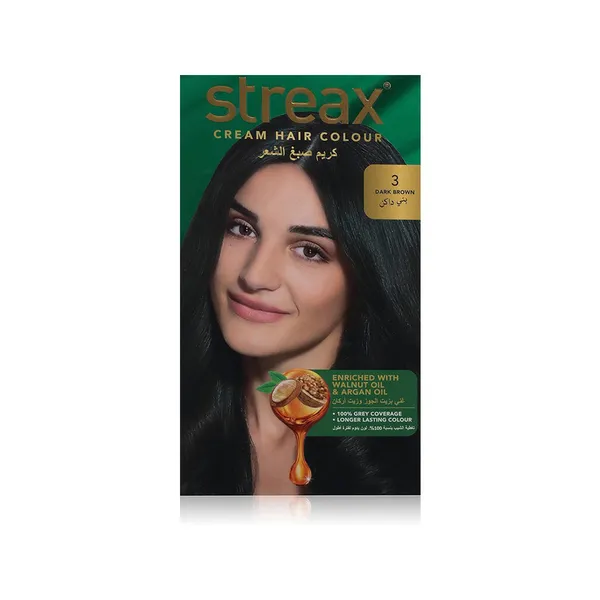 Streax Cream Hair Color - Dark Brown 3