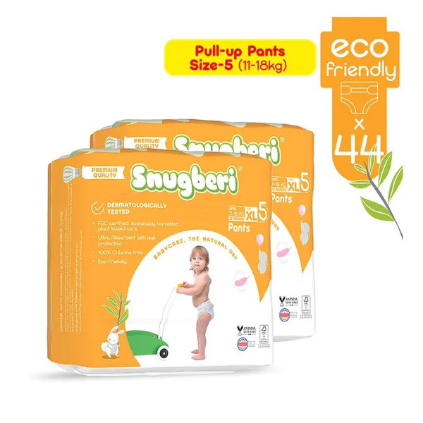 Snugberi Pant Size5 Xl 11-18Kg 22'S Twin Value Pack