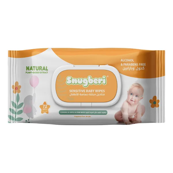 Snugberi Sensitive Baby Wipes 72's