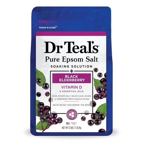 Dr Teal's Epsom Bath Salt Black Elderberry 1.36Kg