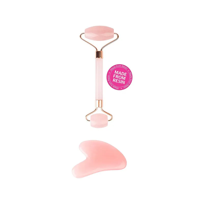 Brushworks Rose Resin Roller & Gua Sha