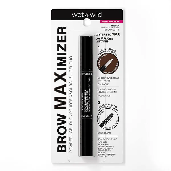 WnW Brow Maximizer Powder + Gel Duo - Neutral Brown