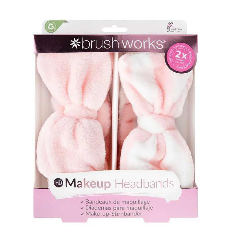 Brushworks Makeup Headbands - 2 Pack