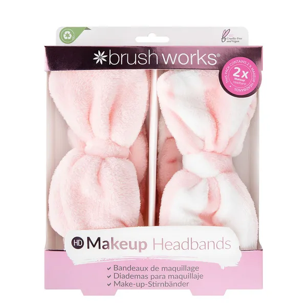 Brushworks Makeup Headbands - 2 Pack