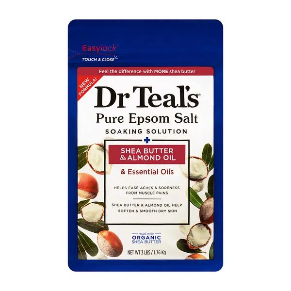 Dr Teal's Epsom Bath Salt - Shea Butter & Almond Oil 1.36Kg