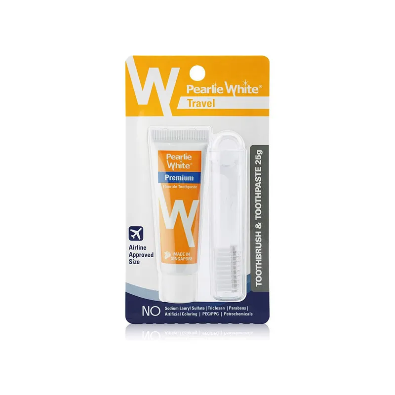 Pearlie White Travel Brush/Paste25G