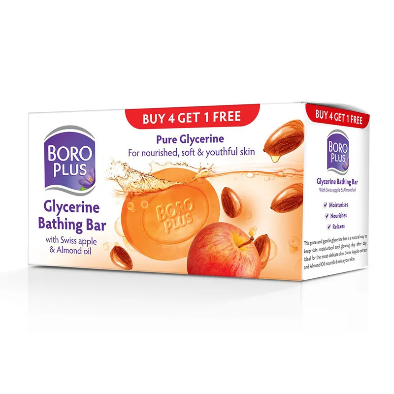 Himani Boroplus Glycerine Bathing Bar With Swiss Apple & Almond Oil 125gmX5