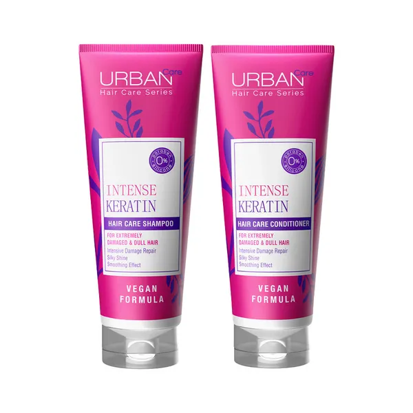 Urban Care Intense & Keratin Hair Care Shampoo 250ml + Conditioner 250ml Free