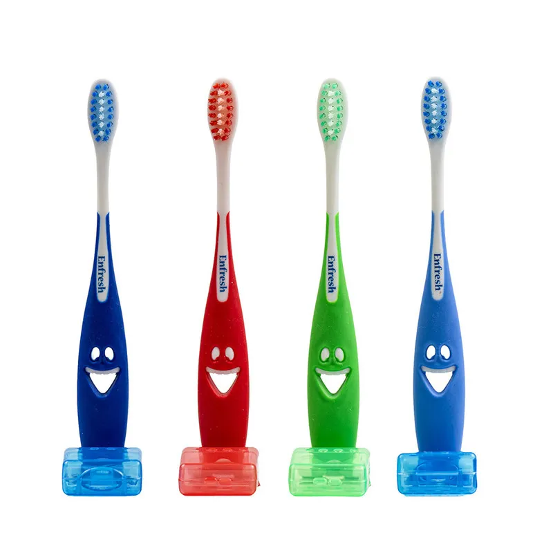 Enfresh Kid's Special ToothBurshes 4pk w/Cap - SMILEYS