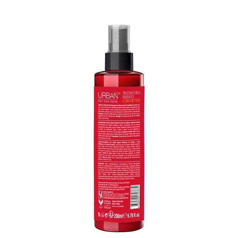 Urban Care Twisted Curls Hibiscus & Shea Butter Leave-In Conditioner Spray 200ml