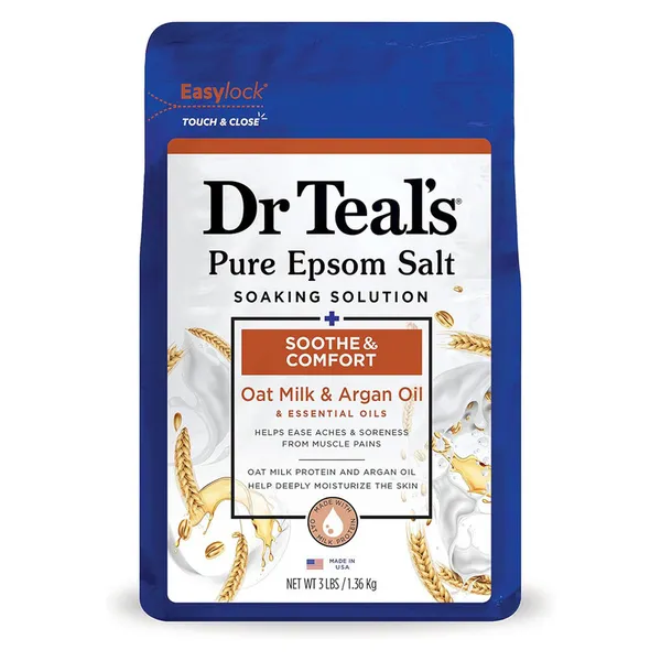 Dr Teal's Epsom Bath Salt Oat Milk & Argan Oil 1.36Kg