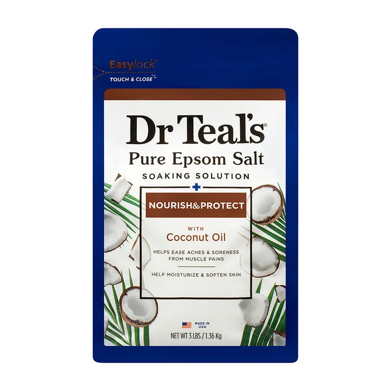 Dr Teal's Epsom Bath Salt Soaking Solution - Coconut Oil 1.36Kg
