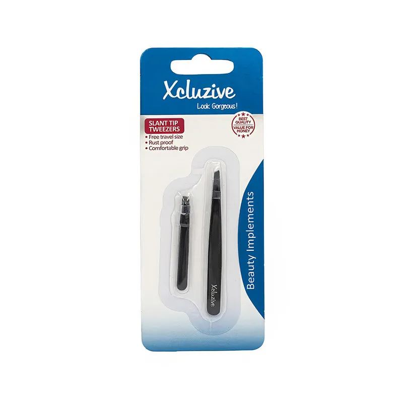 Xcluzive Slant Tweezers - Black Coated*
