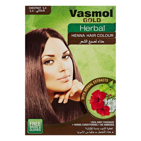 Vasmol Gold Herbal Henna - Chestnut 6 X 10 G