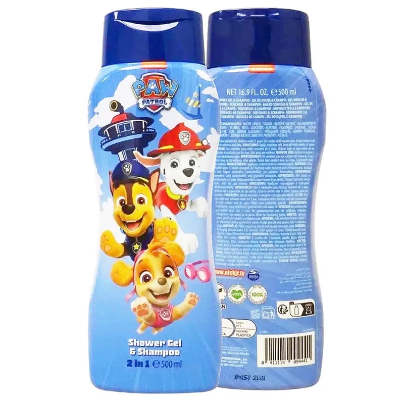 Air-Val Paw Patrol Shower Gel & Shampoo 2 in 1 500Ml