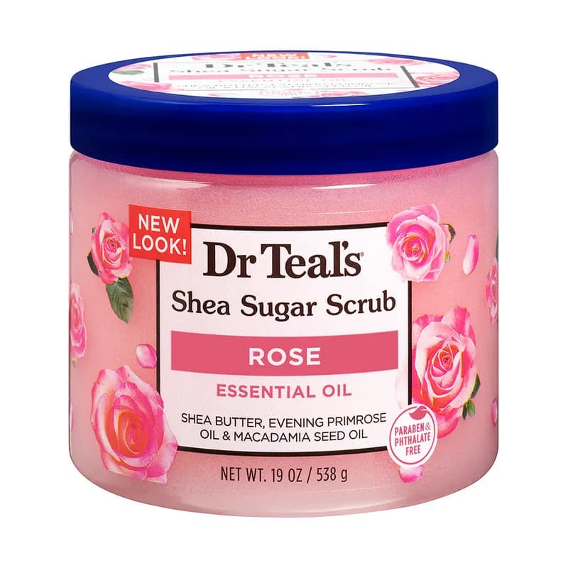 Dr Teal's Shea Sugar Body Scrub Rose 538g