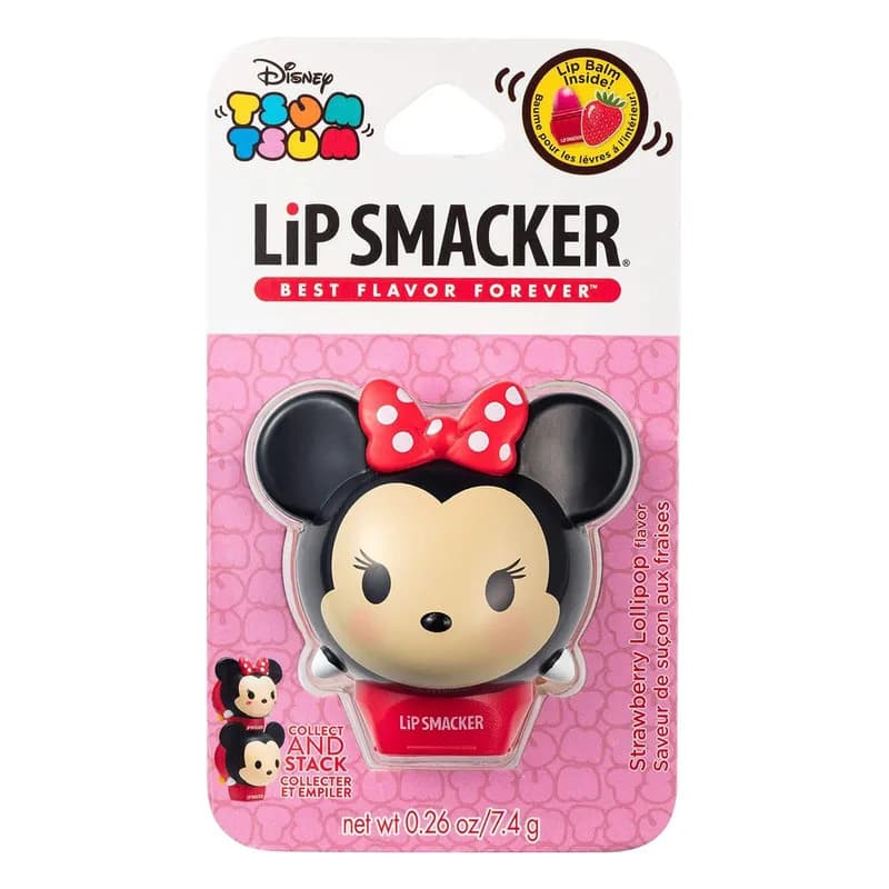 Lip Smacker Disney Tsum Tsum- Minnie- Strawberry Lollipop Flavor 7.4g