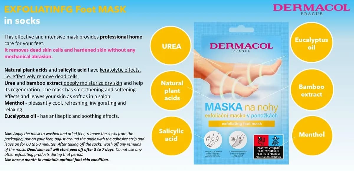 Dermacol Exfoliating Feet Mask Socks