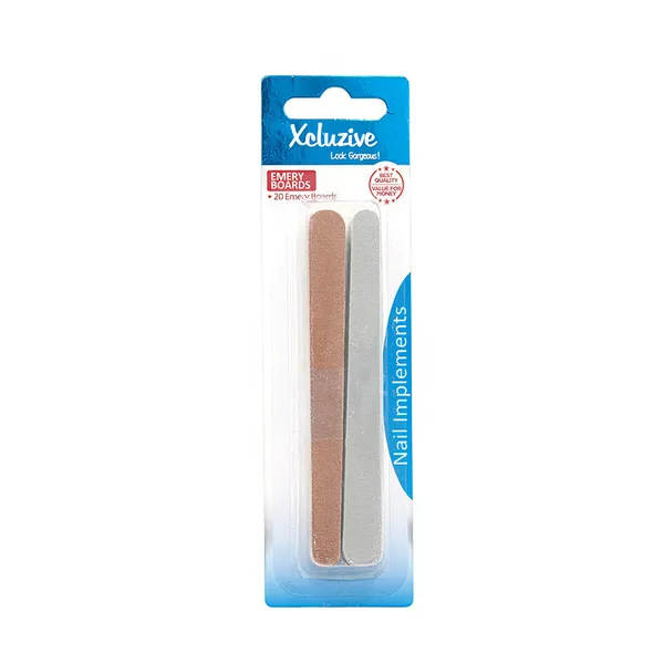 Xcluzive 20 Emery Boards(Coarse/Fine)-12Cms*