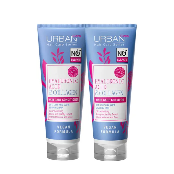 Urban Care Hyaluronic Acid & Collagen Hair Care Shampoo 250ml + Conditioner 250ml Free