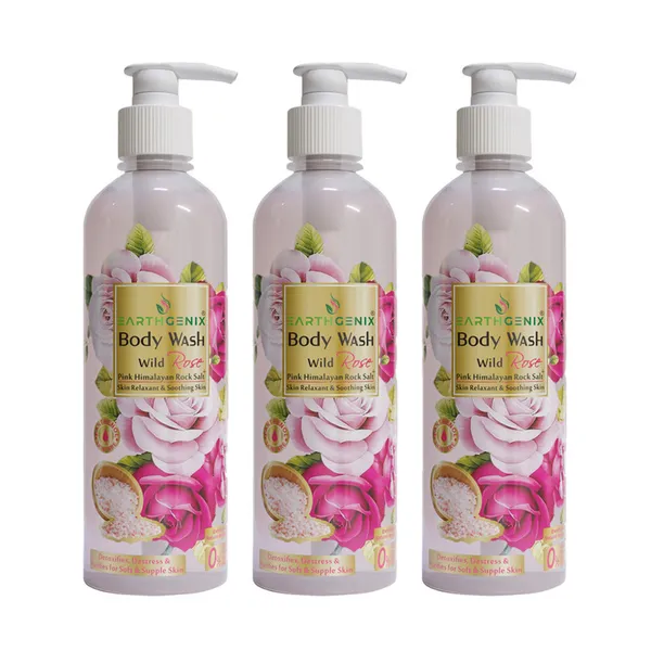 Earthgenix Wild Rose Bodywash 300Ml X 3 Special Offer