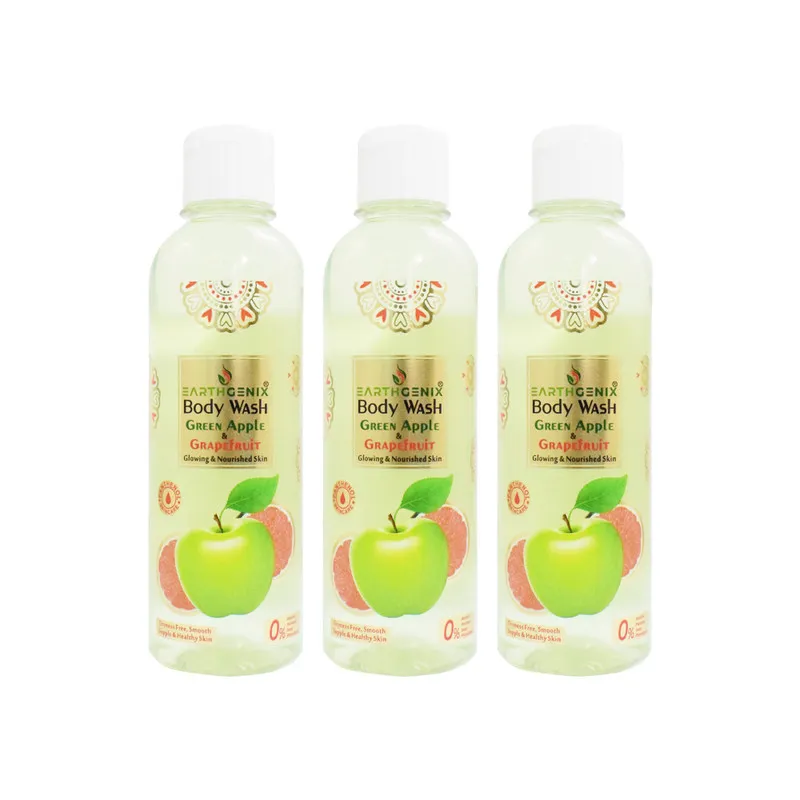 Earthgenix Green Apple & Grapefruit Bodywash 300Ml X 3 Special Offer