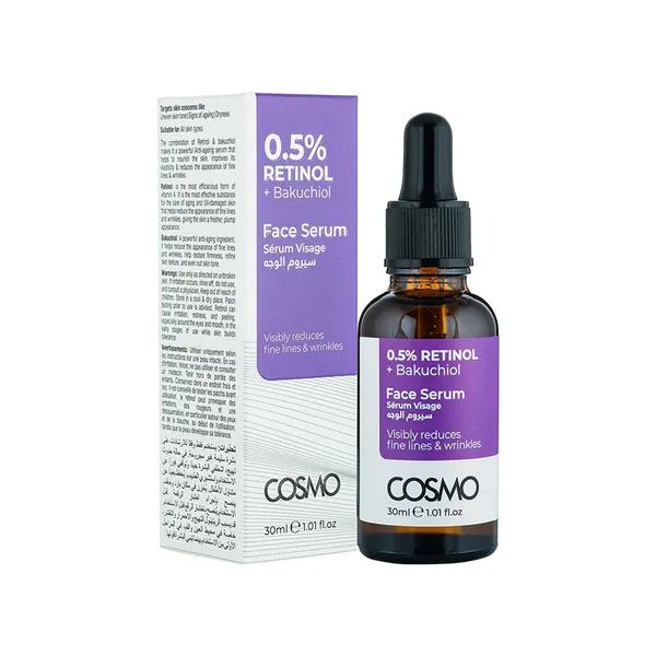 Cosmo 0.5% Retinol + Bakuchiol Face Serum 30ml