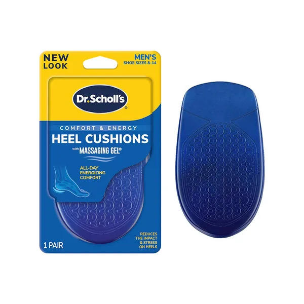 Dr.Scholl's Heel Cushions with Massaging Gel Comfort & Energy Men's 1Pair