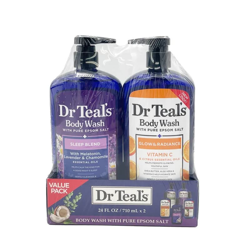 Dr Teal'S Body Wash Asstd. 710Ml X2 Value Pack