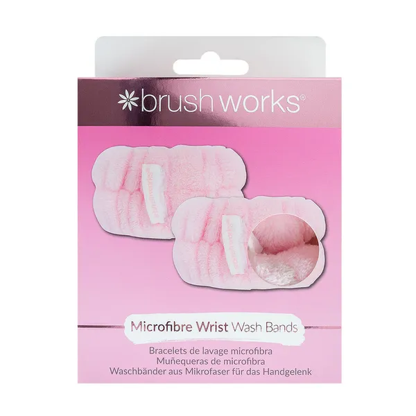 Brushworks Microfibre Wrist Wash Bands - 2 Pack